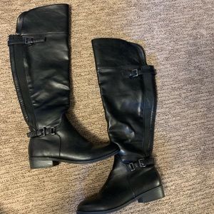 Black over the knee boots